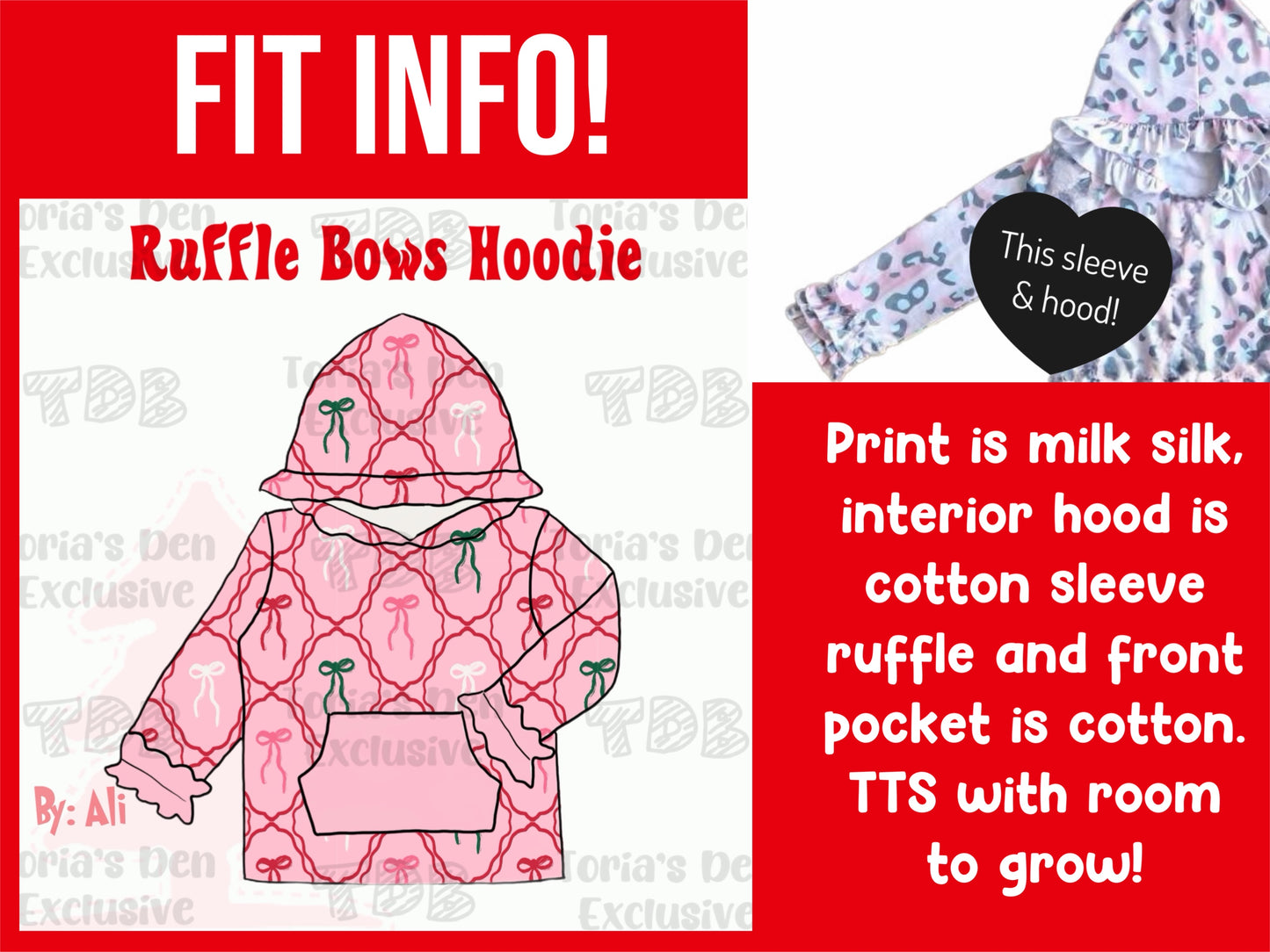 Ruffle Bows Hoodie: TDB Exclusive Pre-Order