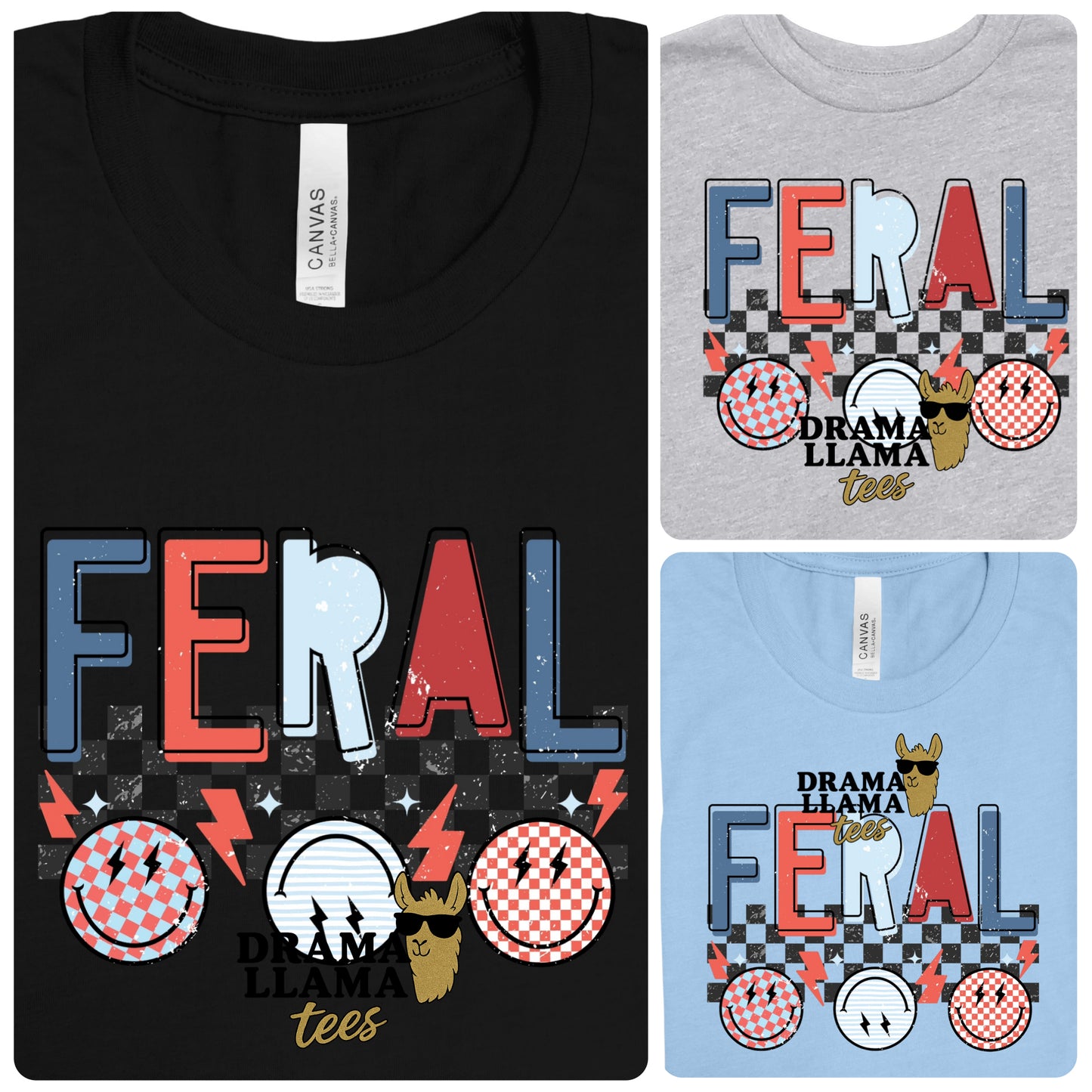 Feral Chx Smilies | RWB Tee Release 2026 | Free Shipping | Put Shirt Size in Note Box