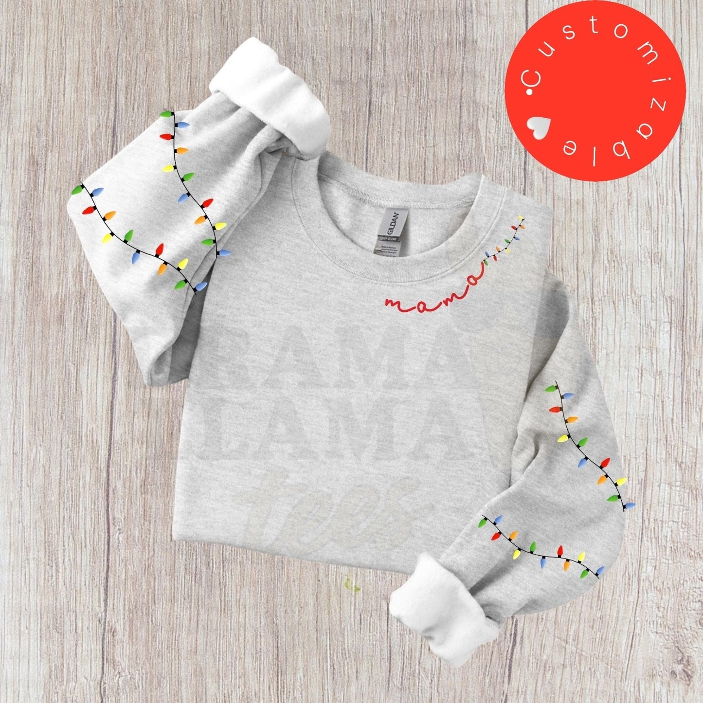 Customizable Christmas Lights Sweatshirts: Original Design