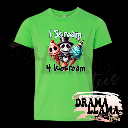 Youth Spooky Drop 1 Tees- Neon Green
