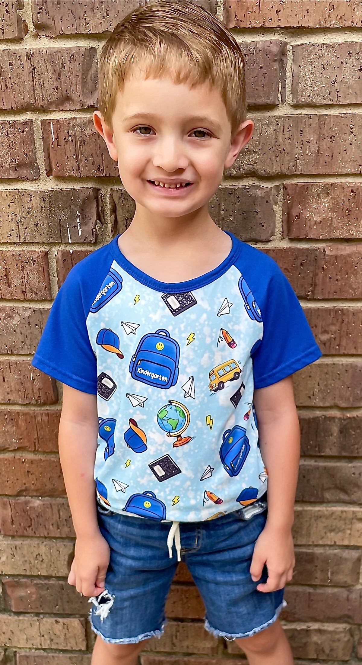 4T 5-6 6-7 RTS Kindergarten Raglans: A TDB Exclusive Print & Top