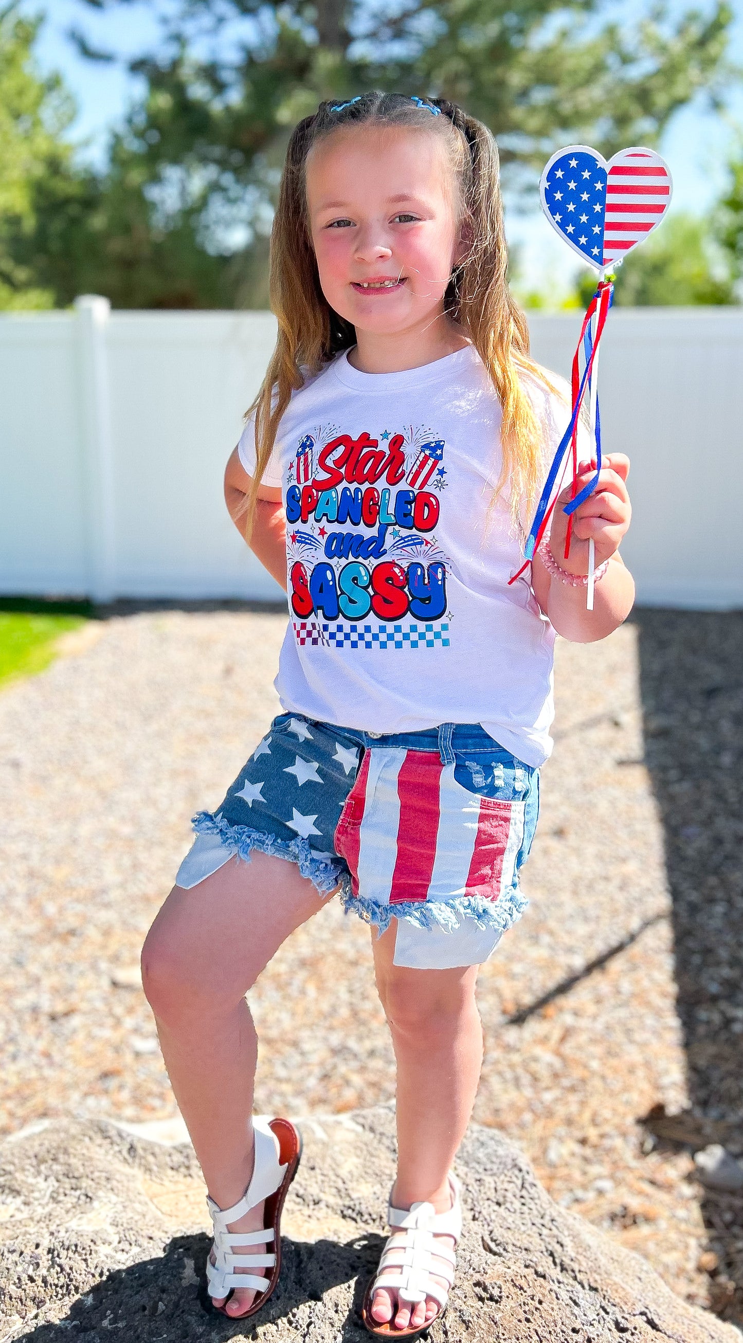 Star Spangled and Sassy on WHITE *Kids and Adults*