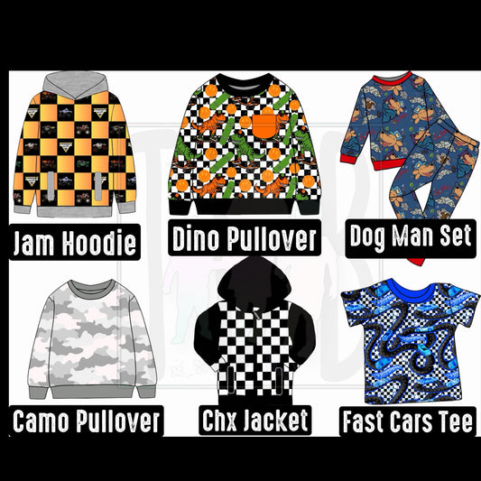 BOYS ONLY INDIVIDUAL ADD ONS: For orders with 3 or more SET BUNDLES! DW | FREE SHIPPING
