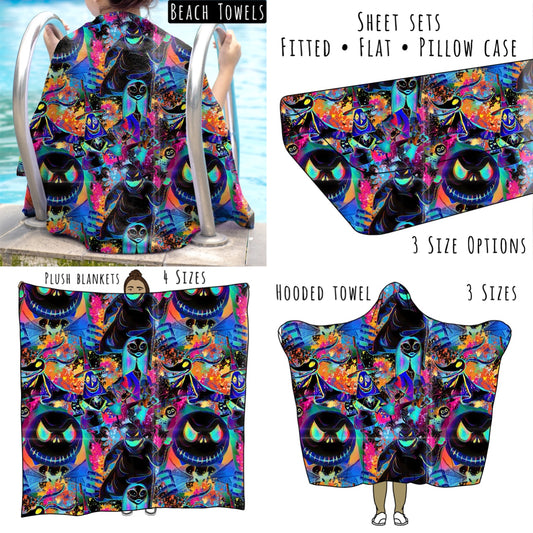 Neon Nighmares Personalized Items ~ Sheets, Pillowcases, Blankets, Towels ~