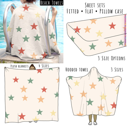 Neutral Stars Personalized Items ~ Sheets, Pillowcases, Blankets, Towels ~