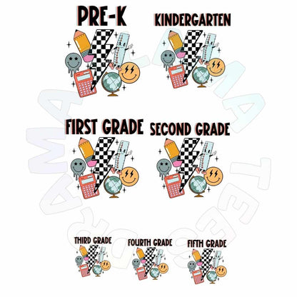 Back to School Trendy Kids Grade Tees -Unisex- *multiple color options*