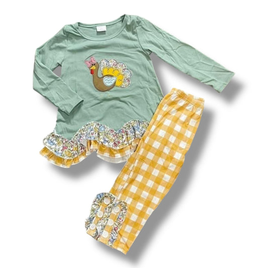 4T  Thanksgiving Embroidered Turkey Set *CLOSEOUT SALE*