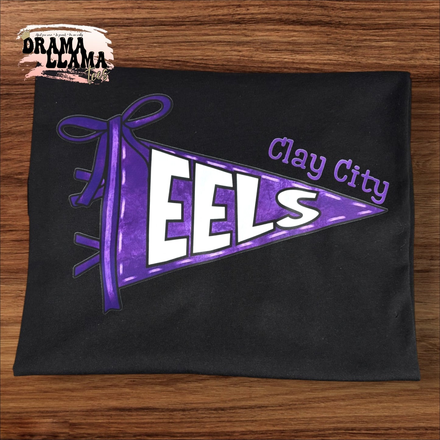 Pennant WITH BOW Spirit COMFORT COLORS Tees | Put team name/info in note box!!