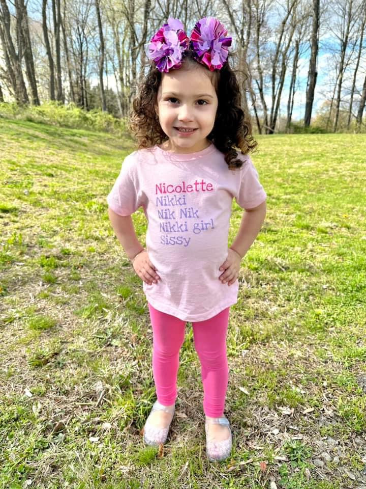 Nickname Tees- (Toddler Sizes)