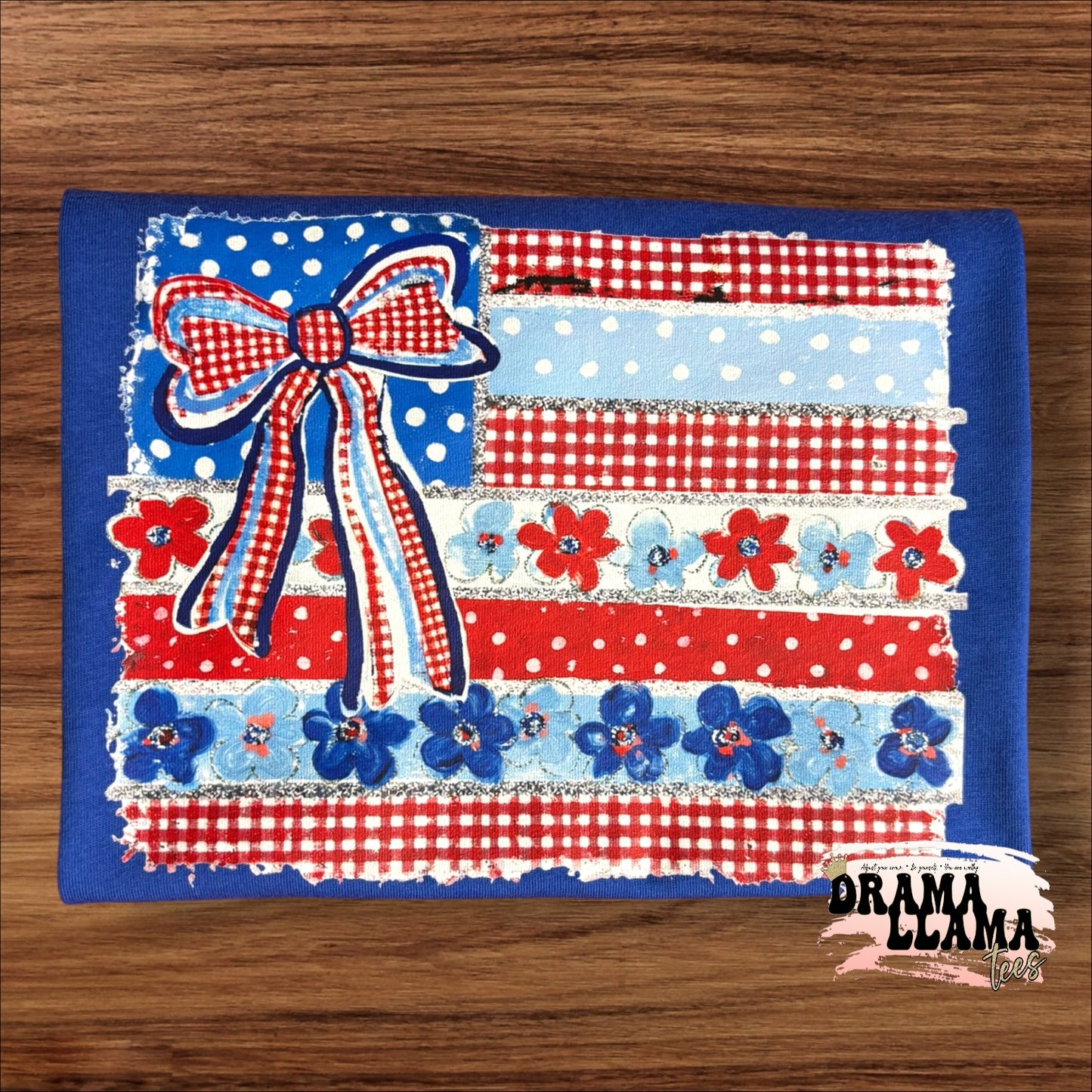 Floral Painted Flag | RWB Tee Release 2026 | Free Shipping | Put Shirt Size in Note Box