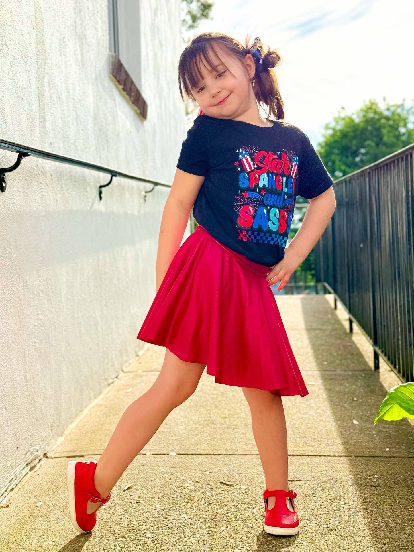 Star Spangled and Sassy on BLACK *Kids and Adults*