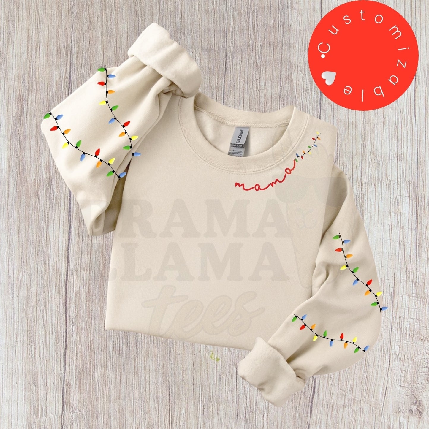 Customizable Christmas Lights Sweatshirts: Original Design