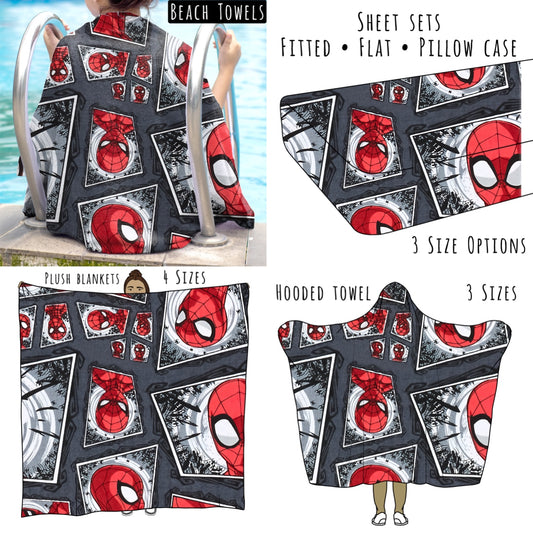 Web Hero 1 Personalized Items ~ Sheets, Pillowcases, Blankets, Towels ~