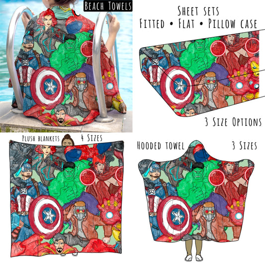 Heroes 2 Personalized Items ~ Sheets, Pillowcases, Blankets, Towels ~