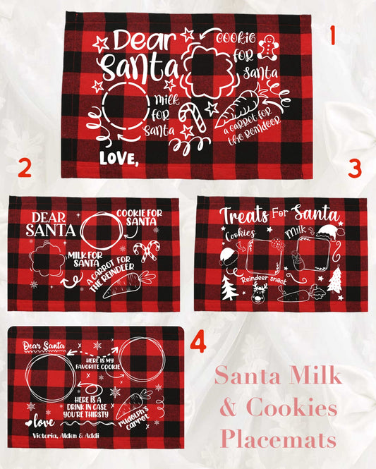 Santa Milk & Cookies Placemat