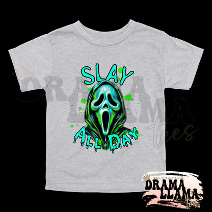 Toddler Spooky Drop 1 Tees- GREY
