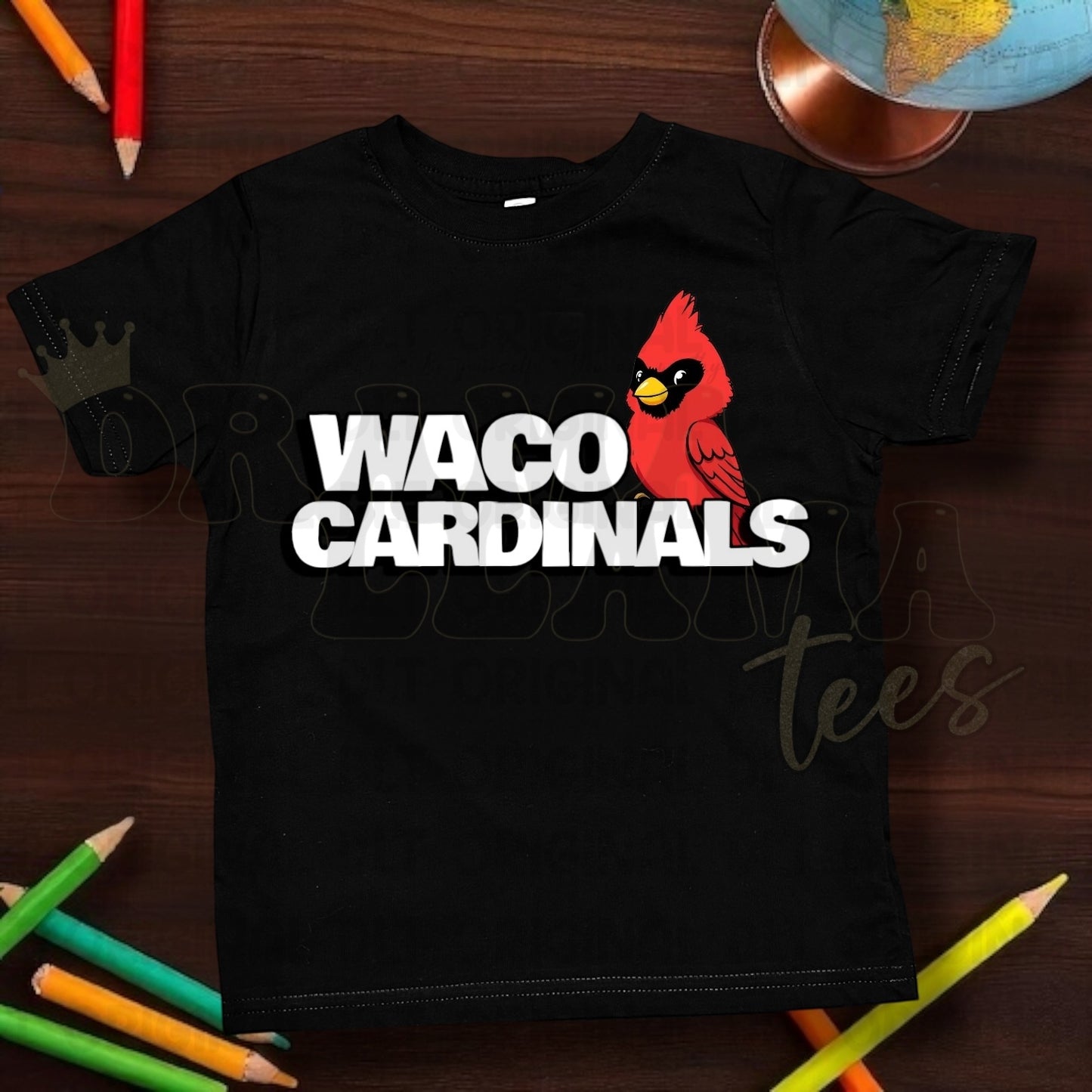 Waco Tees 1 WACO Cardinals Block & Card: DLTPO