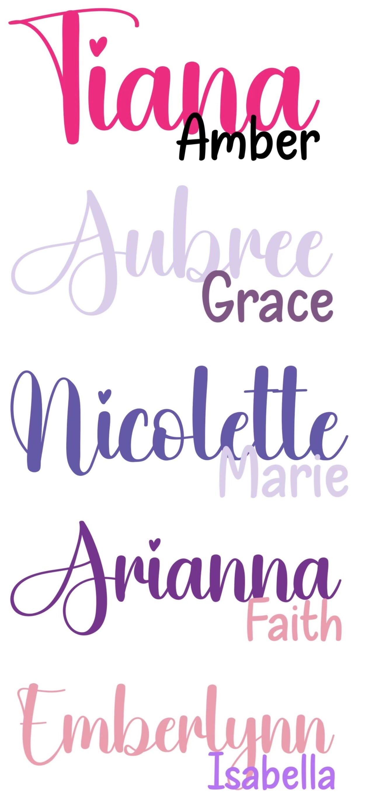 Infant First Middle Tees Customized T Shirts | You Pick Colors! |