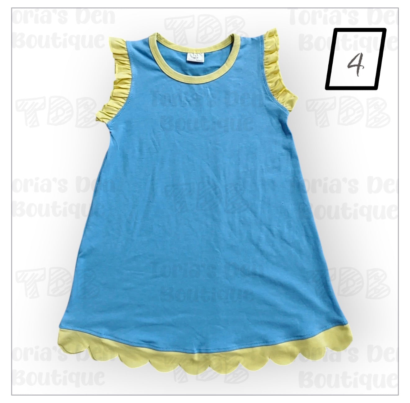 Scalloped Dresses | With or Without Personalization (Put Color Number in Note Box)