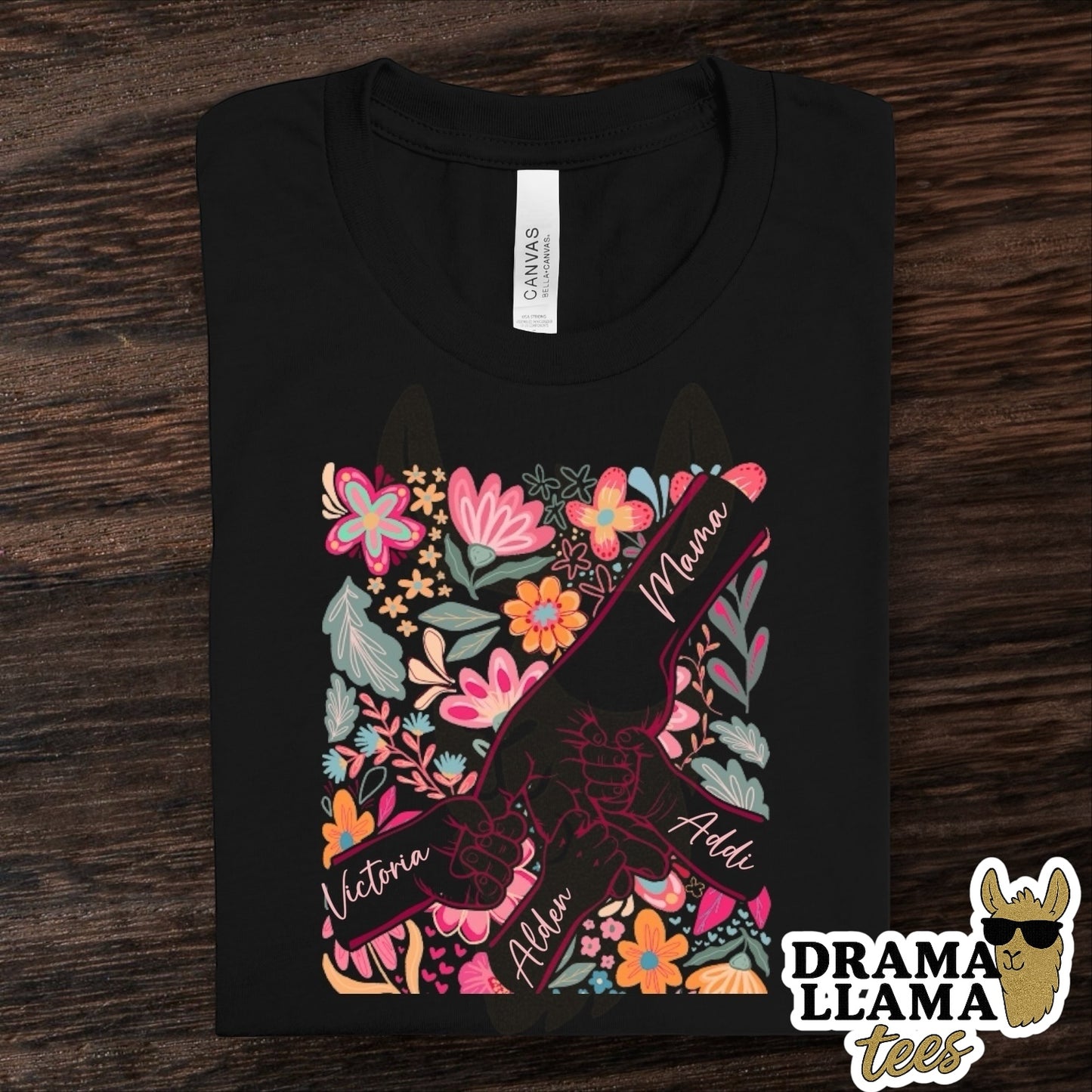 Floral Hands Personalized Tee/Sweatshirt (Multiple Color Options!): DLTPO