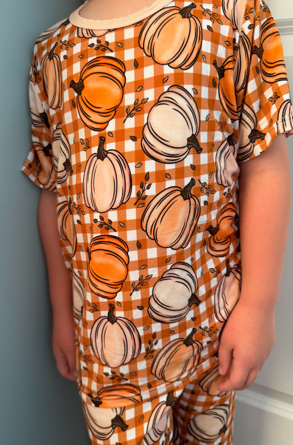 6-7 Bamboo Pumpkin Plaid Lounge Exclusive *Ready to Ship!*