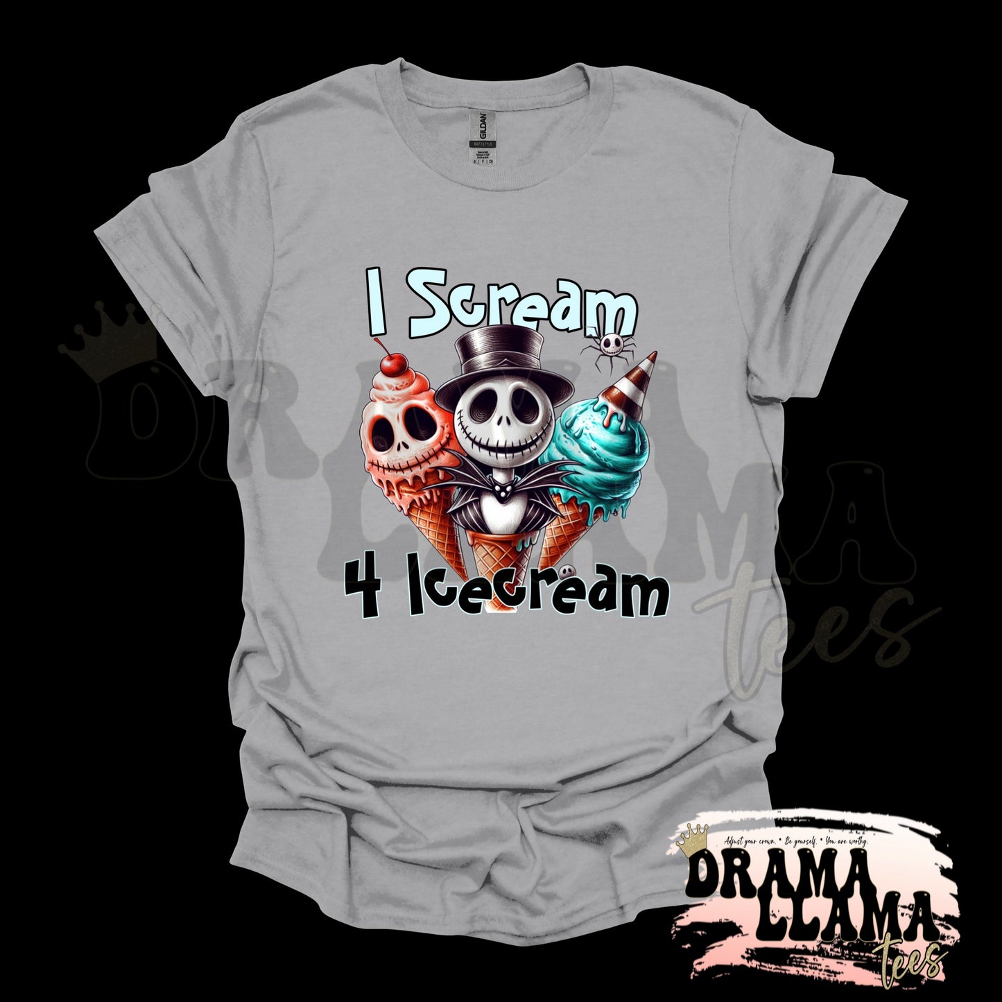 Adult Spooky Drop 1 Tees- GREY