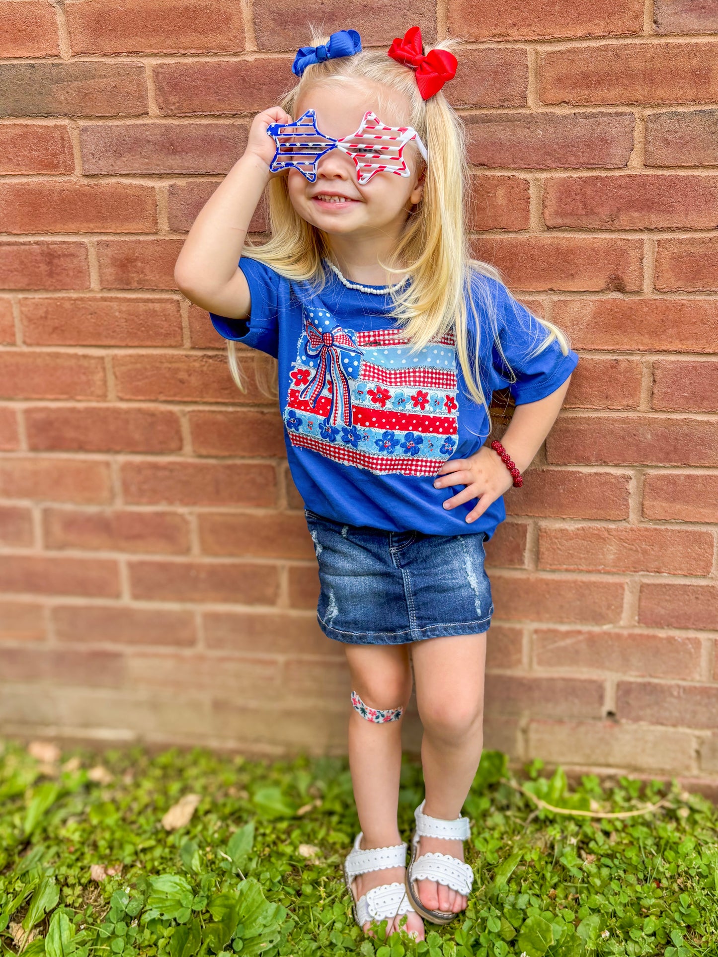 Floral Painted Flag | RWB Tee Release 2026 | Free Shipping | Put Shirt Size in Note Box