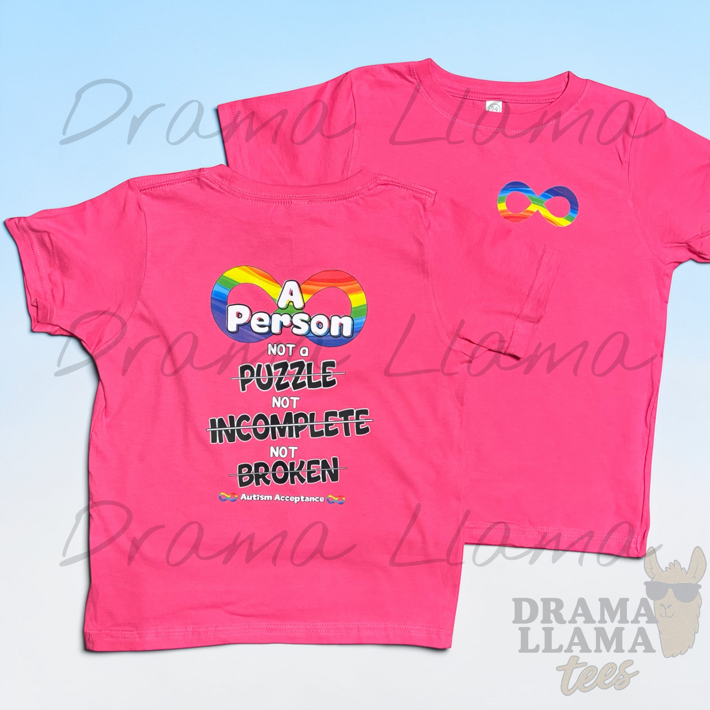 A Person NOT a PUZZLE Short Sleeves --Double-Sided--: Drama Llama Exclusive Design