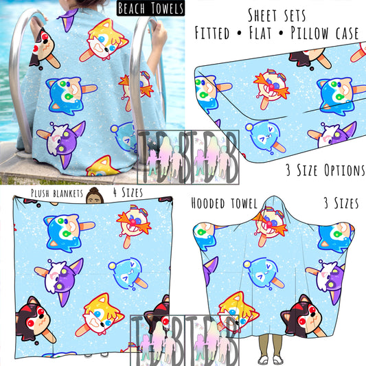 Blue Blur & Friends Popsicles Personalized Items ~ Sheets, Pillowcases, Blankets, Towels ~
