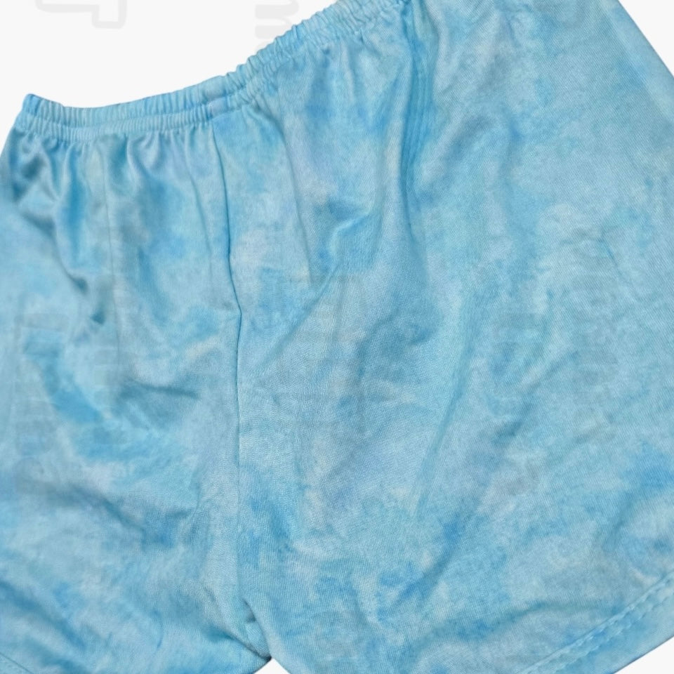 3T 4T 5-6 6-7 10-12 (3) Faux Denim Tie Dye Vibes TDB Shorties *Ready to Ship!*