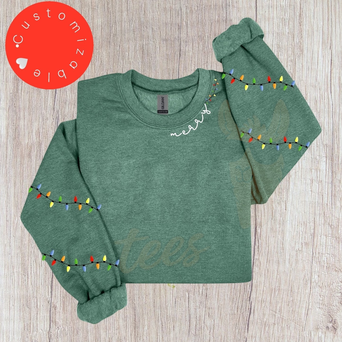Customizable Christmas Lights Sweatshirts: Original Design