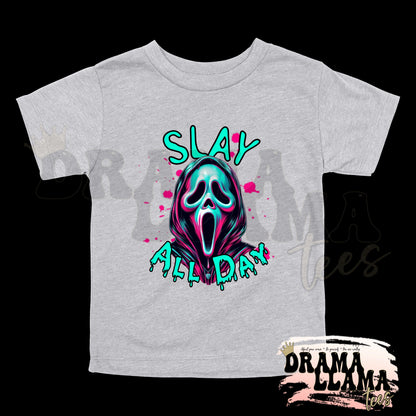 Toddler Spooky Drop 1 Tees- GREY