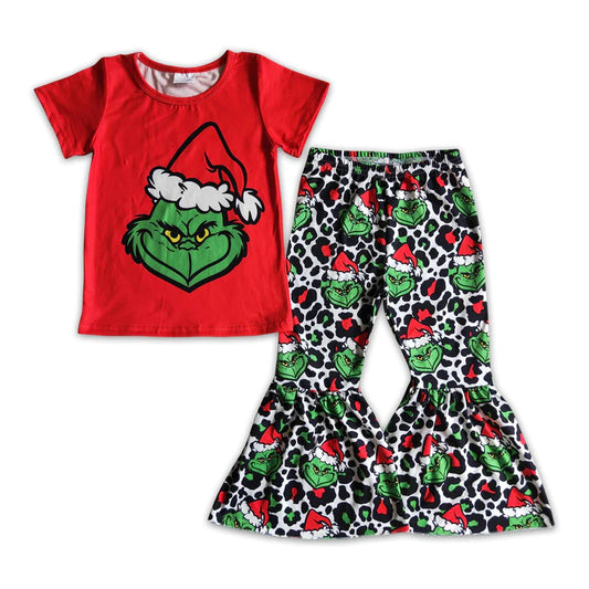 ᴡᴇᴇᴋʟʏ ᴘʀᴇ ᴏʀᴅᴇʀ Christmas Mean Green Santa Animal Print Bells Set