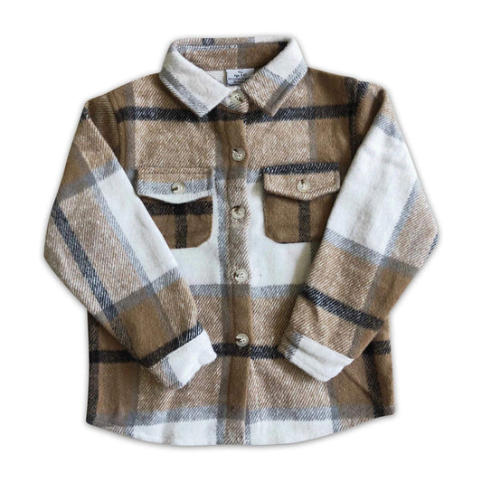 ᴡᴇᴇᴋʟʏ ᴘʀᴇ ᴏʀᴅᴇʀ Flannel- Brown and White