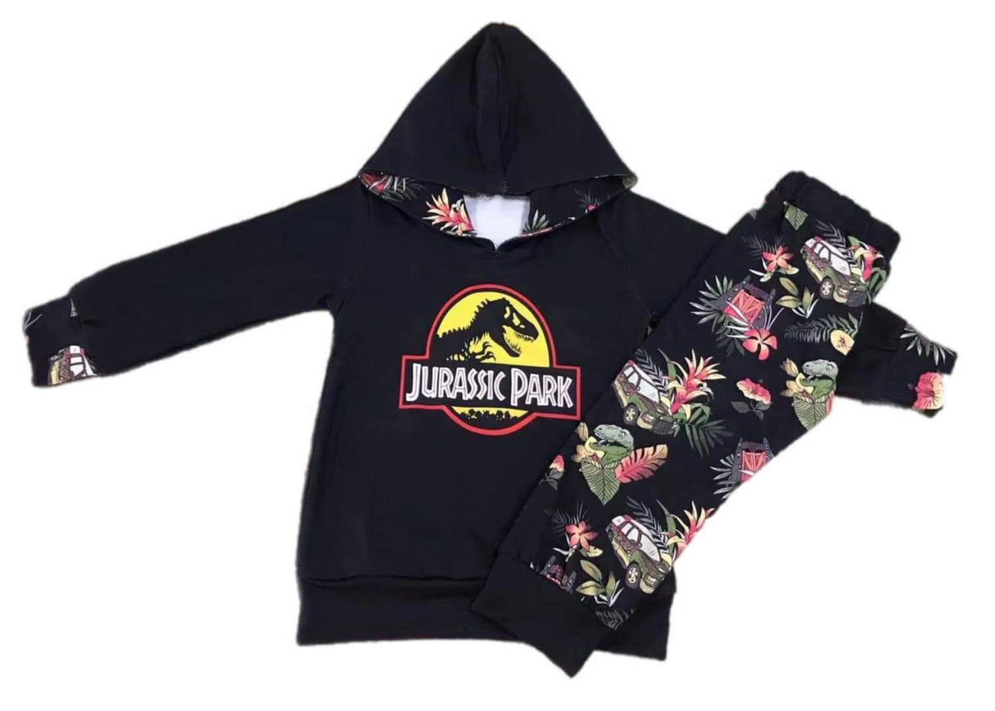 ᴡᴇᴇᴋʟʏ ᴘʀᴇ ᴏʀᴅᴇʀ Dinosaur Park Hoodie Set