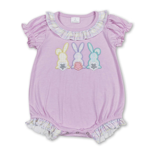 ᴡᴇᴇᴋʟʏ ᴘʀᴇ ᴏʀᴅᴇʀ Easter Embroidered Bunnies Ruffle Romper