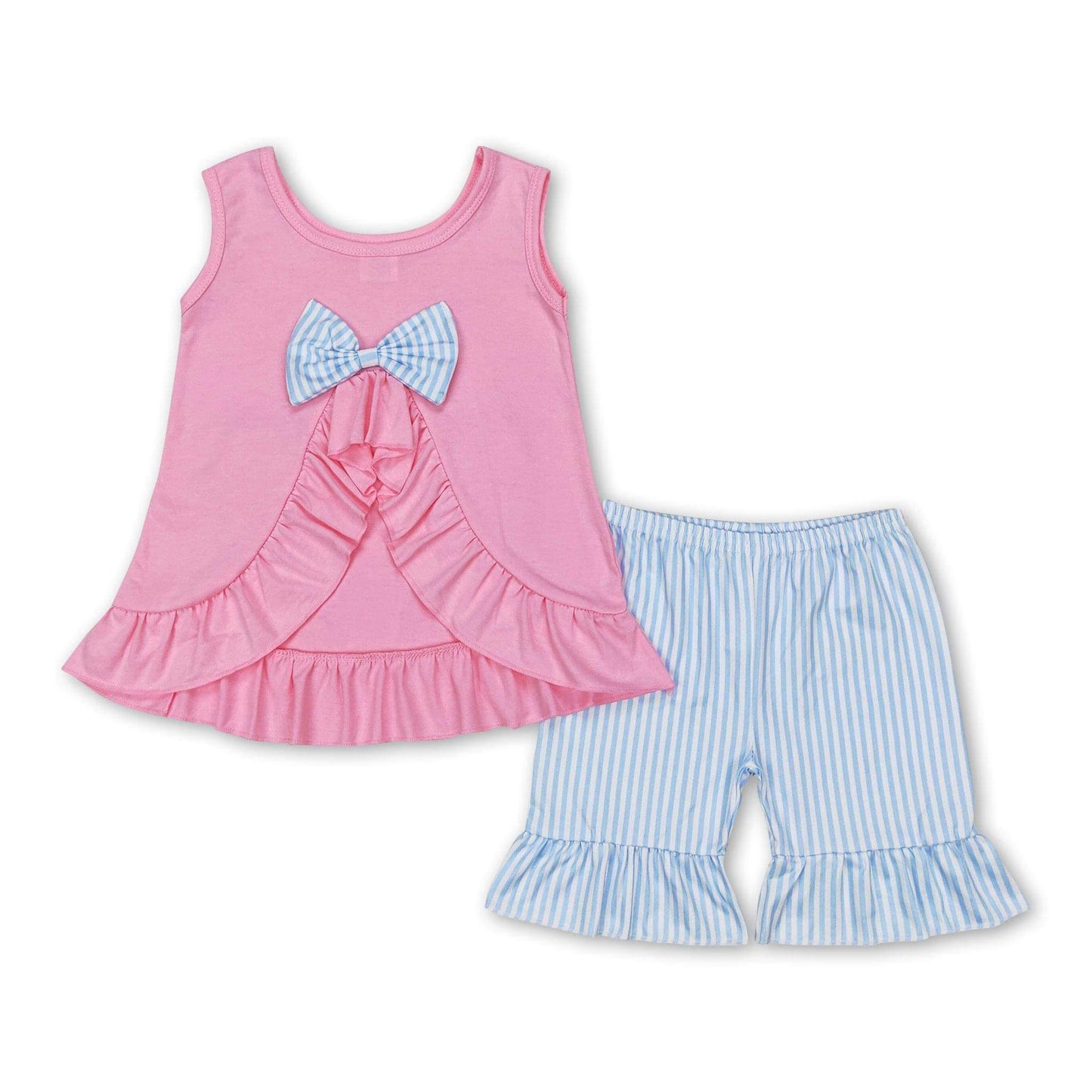 ᴡᴇᴇᴋʟʏ ᴘʀᴇ ᴏʀᴅᴇʀ Pink and Blue Bow Back Set