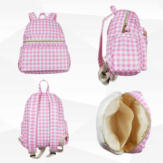 ᴡᴇᴇᴋʟʏ ᴘʀᴇ ᴏʀᴅᴇʀ Backpack - Pink Gingham Ruffle