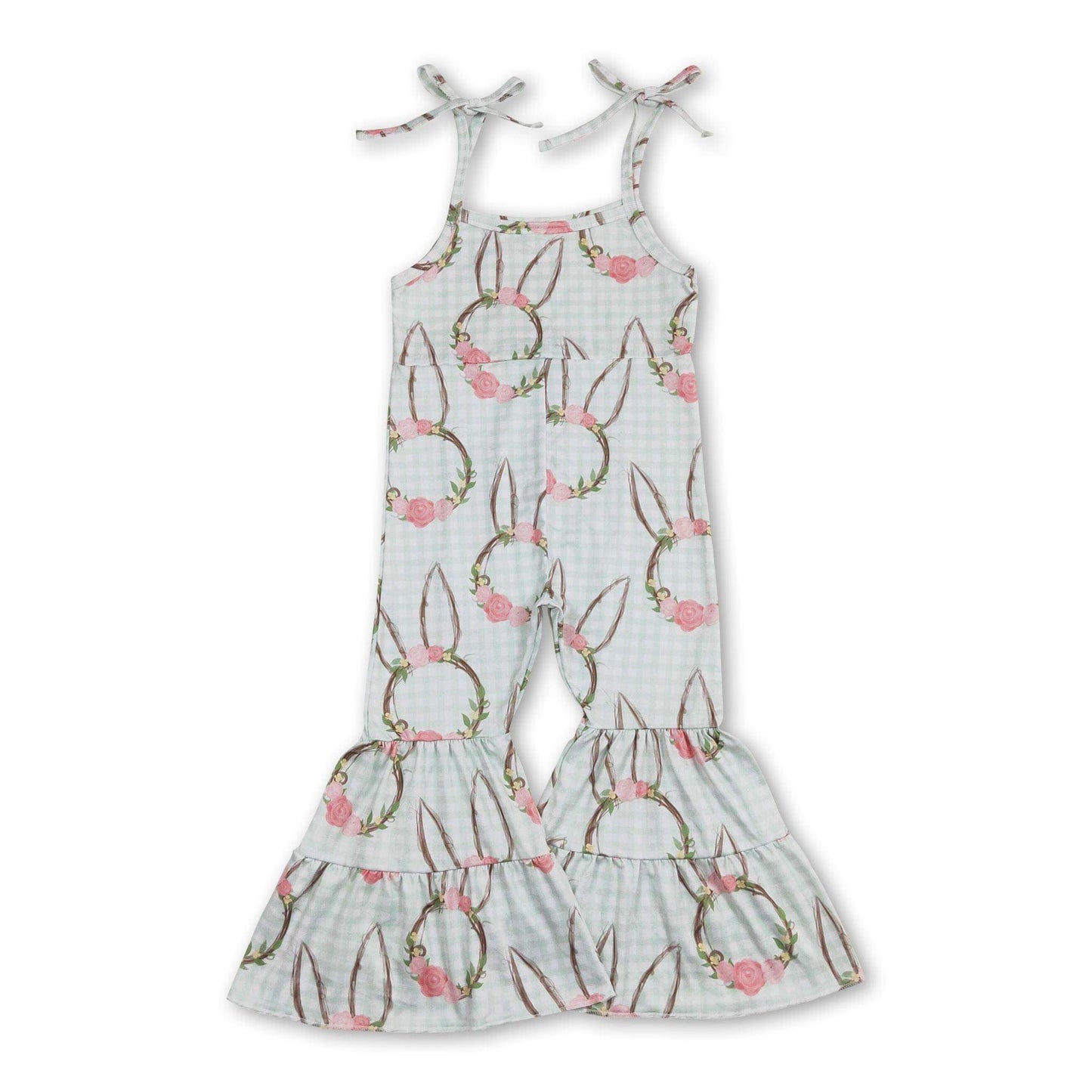 ᴡᴇᴇᴋʟʏ ᴘʀᴇ ᴏʀᴅᴇʀ Easter Bunny Wreath Tie Romper