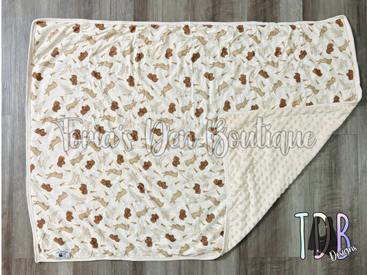 30x40" (1)  ʀᴇᴀᴅʏ ᴛᴏ ꜱʜɪᴘ! Bamboo Bunnies Blanket- A TDB Exclusive