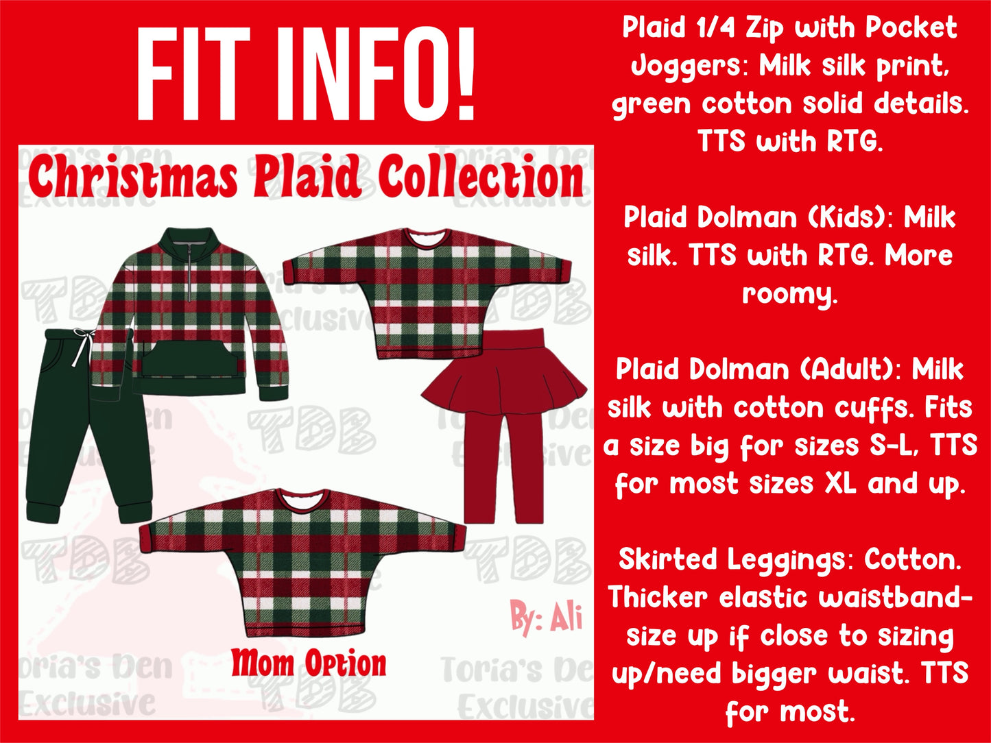 Christmas Plaid Family Collection: TDB Exclusive Pre-Order