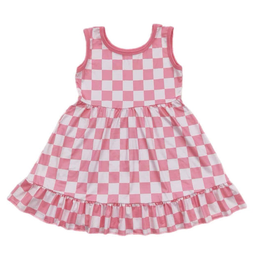 ᴡᴇᴇᴋʟʏ ᴘʀᴇ ᴏʀᴅᴇʀ Pink Checkered Dress