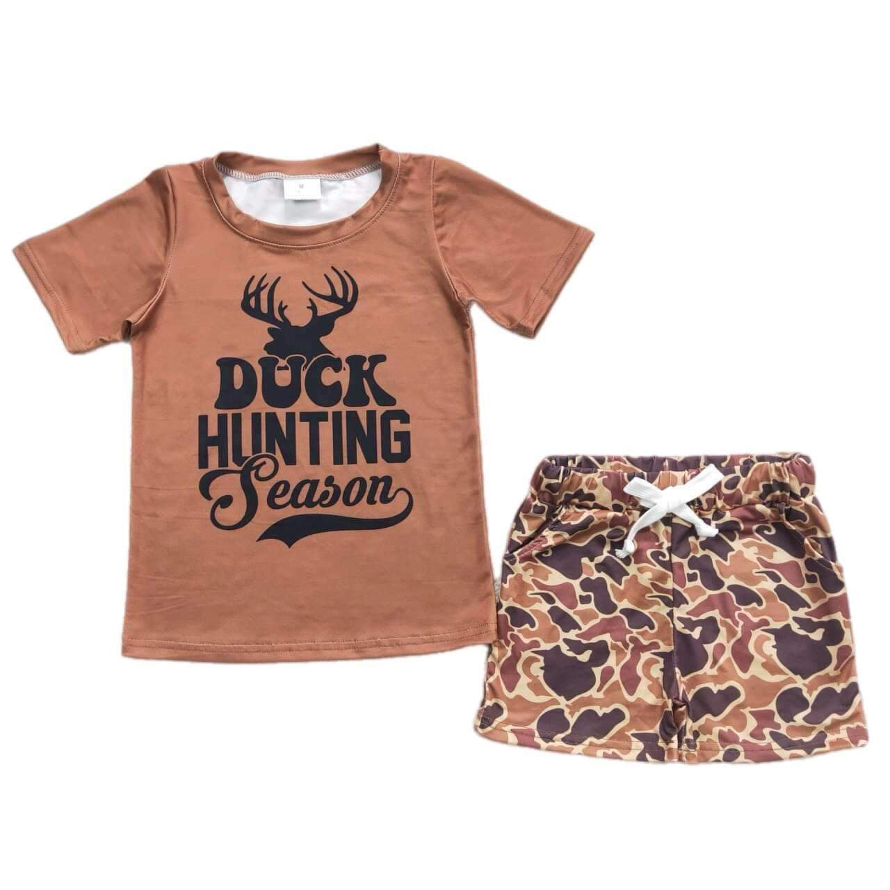 ᴡᴇᴇᴋʟʏ ᴘʀᴇ ᴏʀᴅᴇʀ Camo Duck Hunting Season Shorts Set