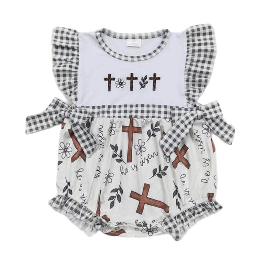 ᴡᴇᴇᴋʟʏ ᴘʀᴇ ᴏʀᴅᴇʀ Easter He is Risen Bubble Romper