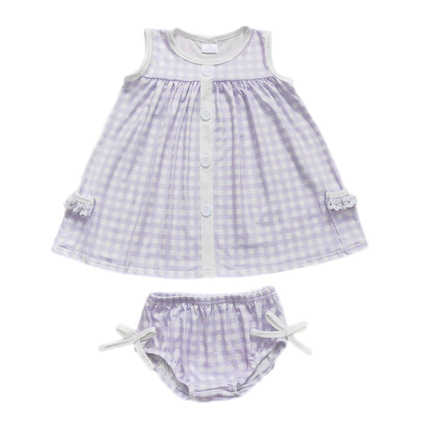 ᴡᴇᴇᴋʟʏ ᴘʀᴇ ᴏʀᴅᴇʀ Purple Checkered Bummies Set