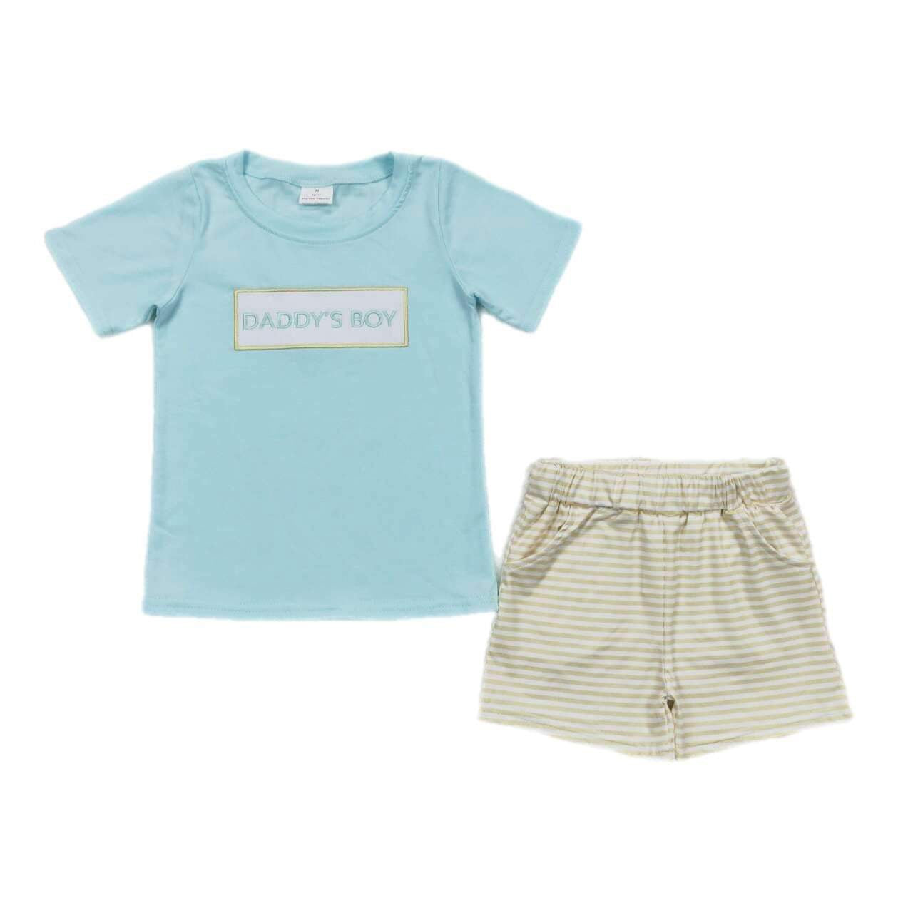 ᴡᴇᴇᴋʟʏ ᴘʀᴇ ᴏʀᴅᴇʀ Embroidered Daddy's Boy Shorts Set