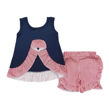 ᴡᴇᴇᴋʟʏ ᴘʀᴇ ᴏʀᴅᴇʀ Embroidered Baseball Trio Ruffle Set