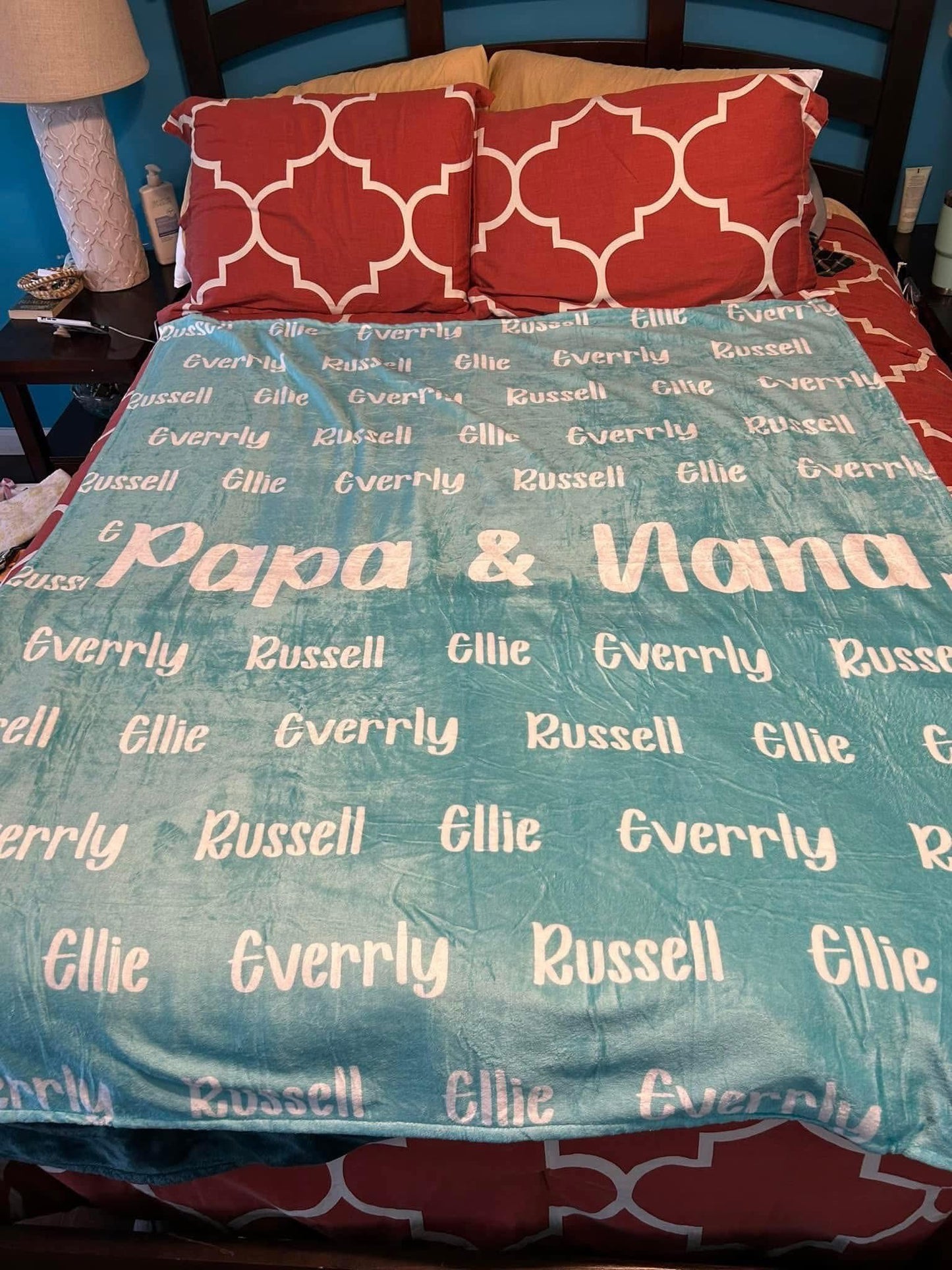 Title with Kids/Grandkids Names Blankets