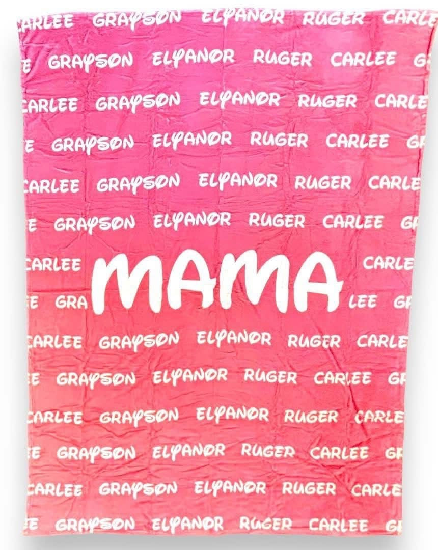 Title with Kids/Grandkids Names Blankets