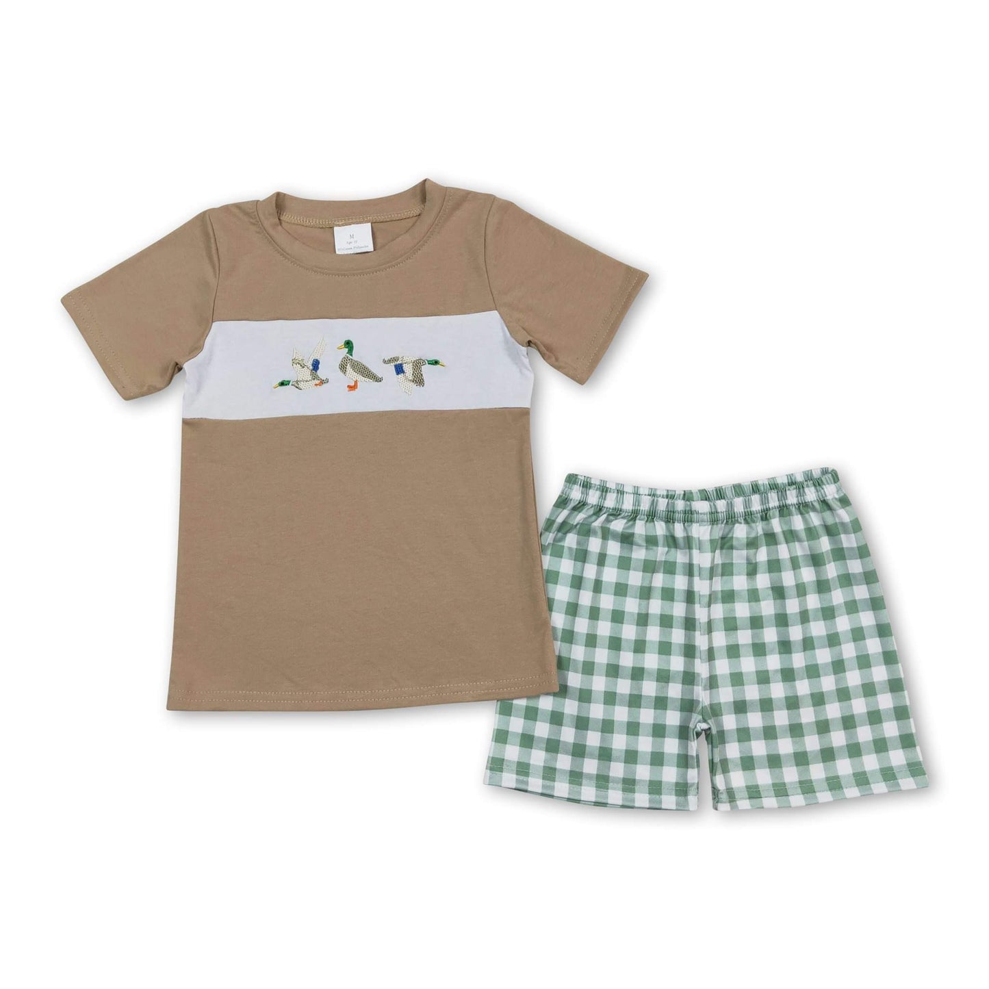 ᴡᴇᴇᴋʟʏ ᴘʀᴇ ᴏʀᴅᴇʀ Embroidered Checkered Duck Trio Shorts Set